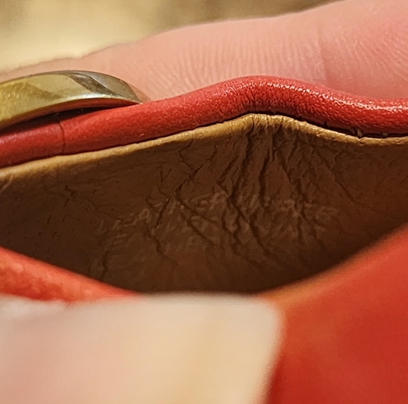 TORY BURCH Rounded-Square-Toe Ballet Flats - Red/Orange - 6.5 - Picture 9 of 10